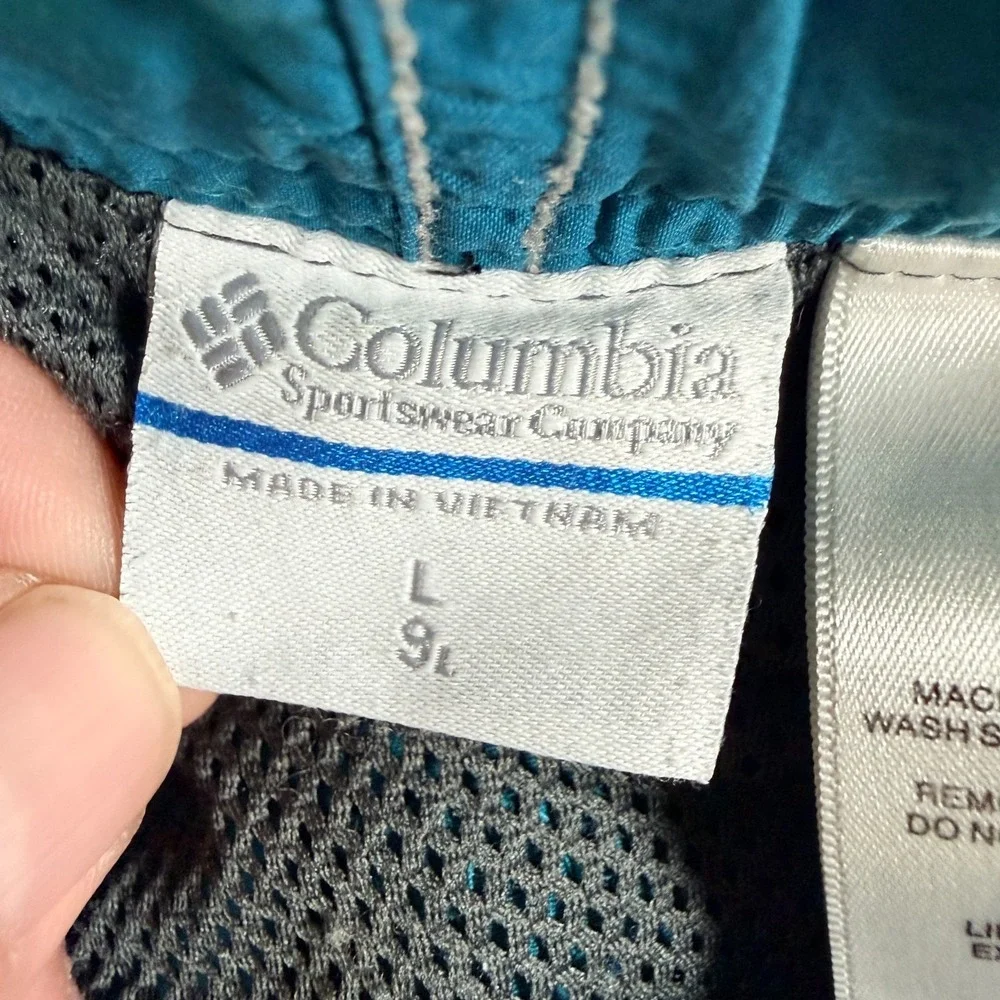 Columbia Omni Shield Swim Trunks Shorts Mens L Blue‎ 100% Nylon Sportswear Lined